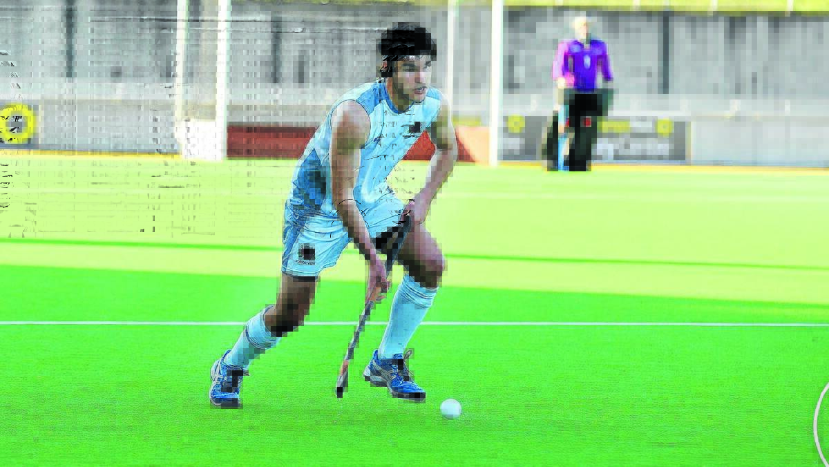 KING OF THE HILL: Nick Hill, pictured at the men's under-21 national hockey championship in 2014, will help the Blues defend the title they won undefeated last year. Photo: supplied
