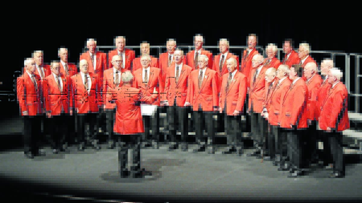 STIRRING PERFORMANCE: The Orange Male Voice Choir sang in Welsh in the Welsh choral choir section of the City of Orange Eisteddfod on Sunday. Photo: MEGAN FOSTER                0817mfeistedd1
