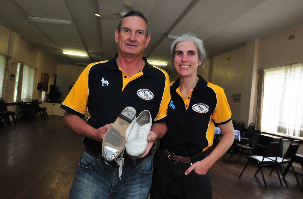 CLOG ON: Graeme and Shelby Ashfield want to shake up the dance scene in Orange and are offering a free lesson in clogging. 
Photo: JUDE KEOGH 0306clogg 