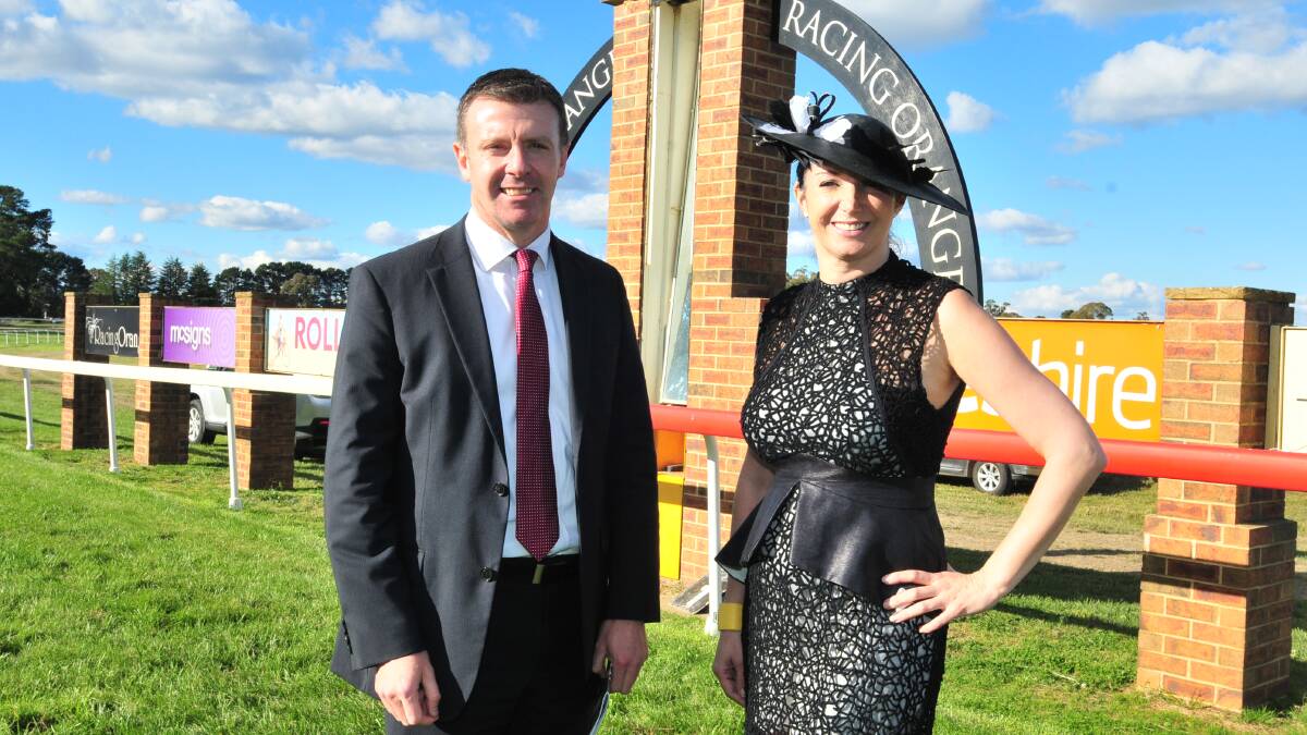 BIG PLANS: racing NSW general manager of industry and business analysis Scott
Kennedy with Racing Orange chairperson Ellie Brown after last year's announcement of $1.3 million in funding for Towac Park.  Photo: JUDE KEOGH