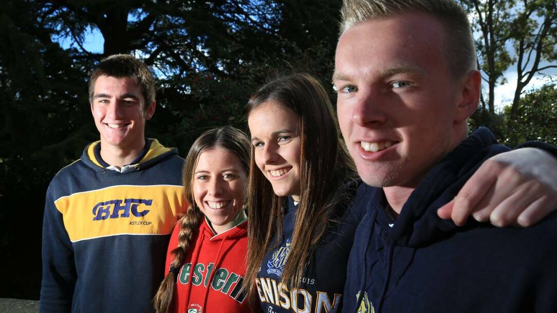 Experienced Bathurst High Astley Cup campaigners Ricky Daymond, Emma Siejka, Claire Woolmington and Mitch Rooke hope to make their final campaign a successful one. Photo: PHIL BLATCH