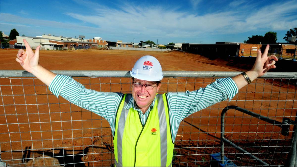 DUBBO: State Member for Dubbo Troy Grant celebrates the awarding of the contract for stage one and two redevelopment main works at Dubbo Hospital. Photo: LOUISE DONGES