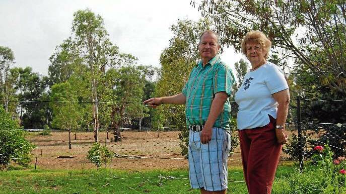 NARROMINE: Neighbours Greg O'Mally and Edie Spicer are concerned about what will happen to their properties if the levee goes ahead.