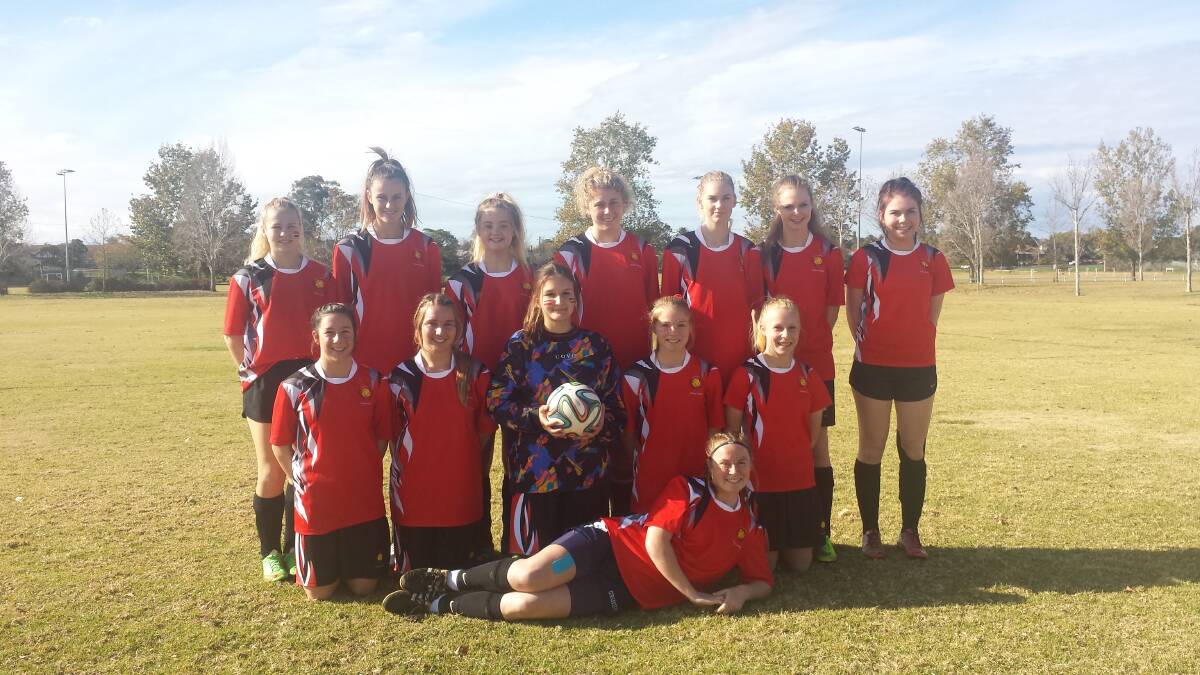 Dubbo College girls soccer team. Photo: SARAH TOOHEY