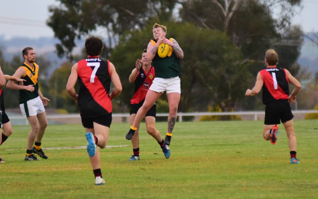THE PARKES PANTHER: Parkes gun Dale Cameron booted three goals in Central West’s strong win over Northern Riverina in Dubbo on Saturday. 
						           Photo: CHERYL BURKE