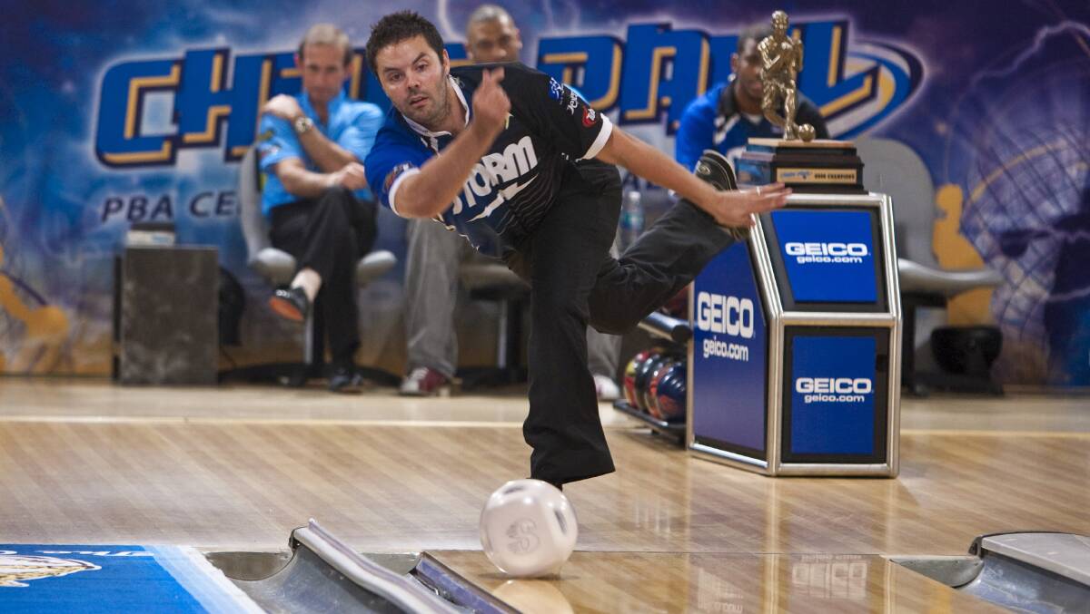 TWO HANDS: Jason Belmonte in action on the lanes