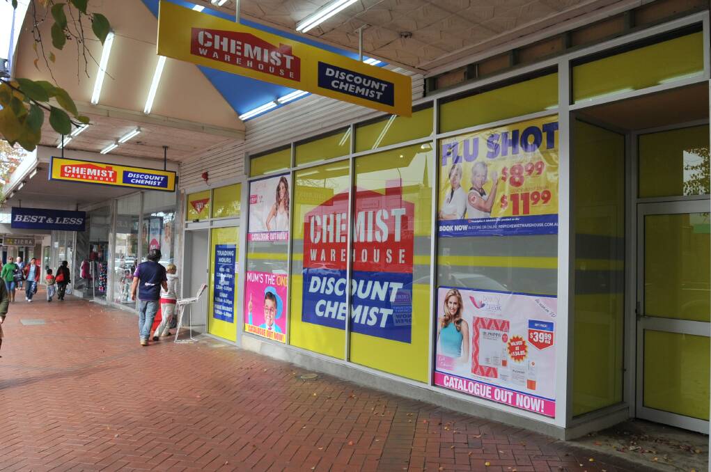 SEEKING APPROVAL: Council will decide whether to approve signage at Chemist Warehouse tonight. Photo: JUDE KEOGH