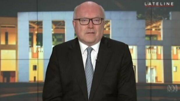 Attorney-General George Brandis believes Joyce will be able to remain in parliament. Photo: ABC Lateline
