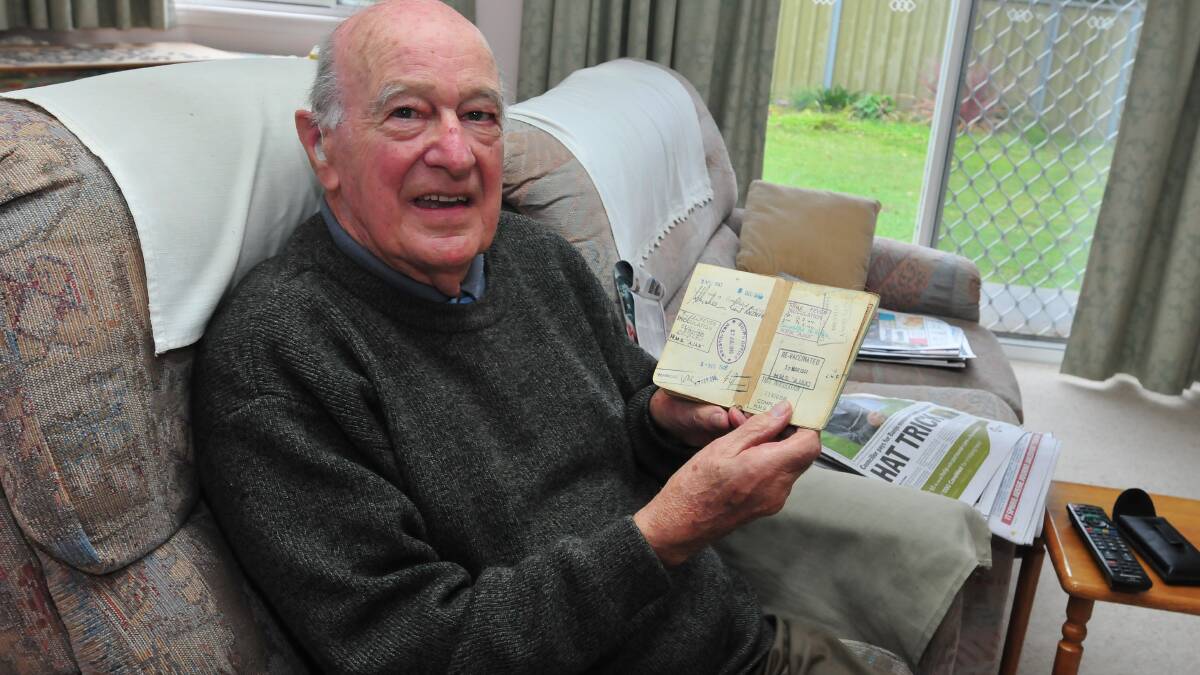 D-DAY MEMORIES: David Birt reminisces about his role in the D-Day assault  when he was a teenage sailor on the British light cruiser HMS Ajax.
Photo: JUDE KEOGH 0624WAR3