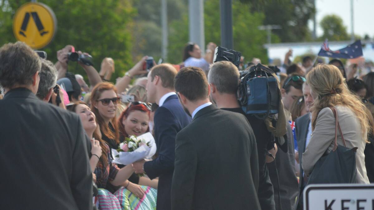 Prince William, Duke of Cambridge, thrilled onlookers when he greeted crowd members.  Photo: Joanne Fosdike