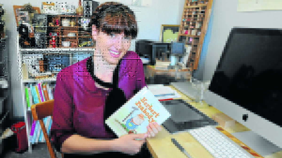 NEW CHAPTER: Tabitha Emma Bray says she’s thrilled plans are already underway to publish a follow-up to Herbert Peabody and His Extraordinary Vegetable Patch, which features her illustrations.
Photo: STEVE GOSCH 0425sgillustrator3
