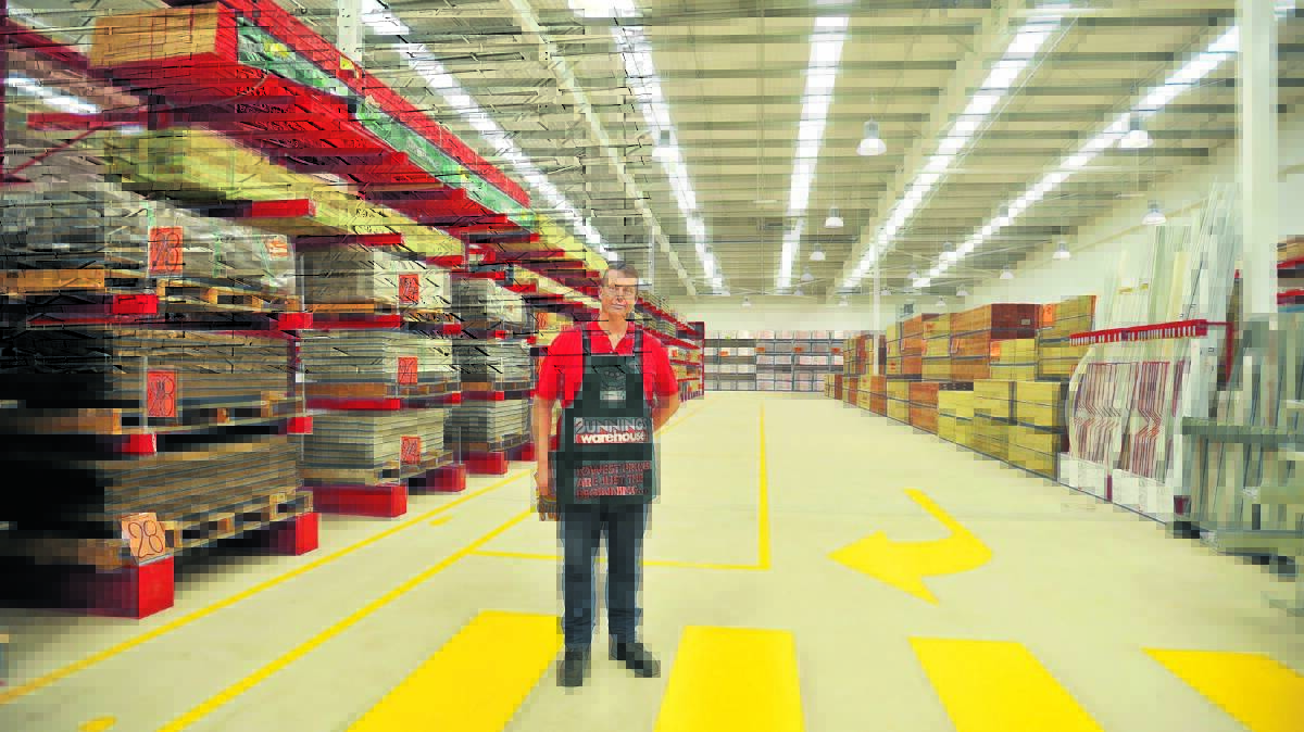 BIGGER AND BETTER: Bunnings Warehouse Orange complex manager Jason Bootsma inside “tradie heaven” at the new Bunnings Warehouse in north Orange. Photo: JUDE KEOGH.  