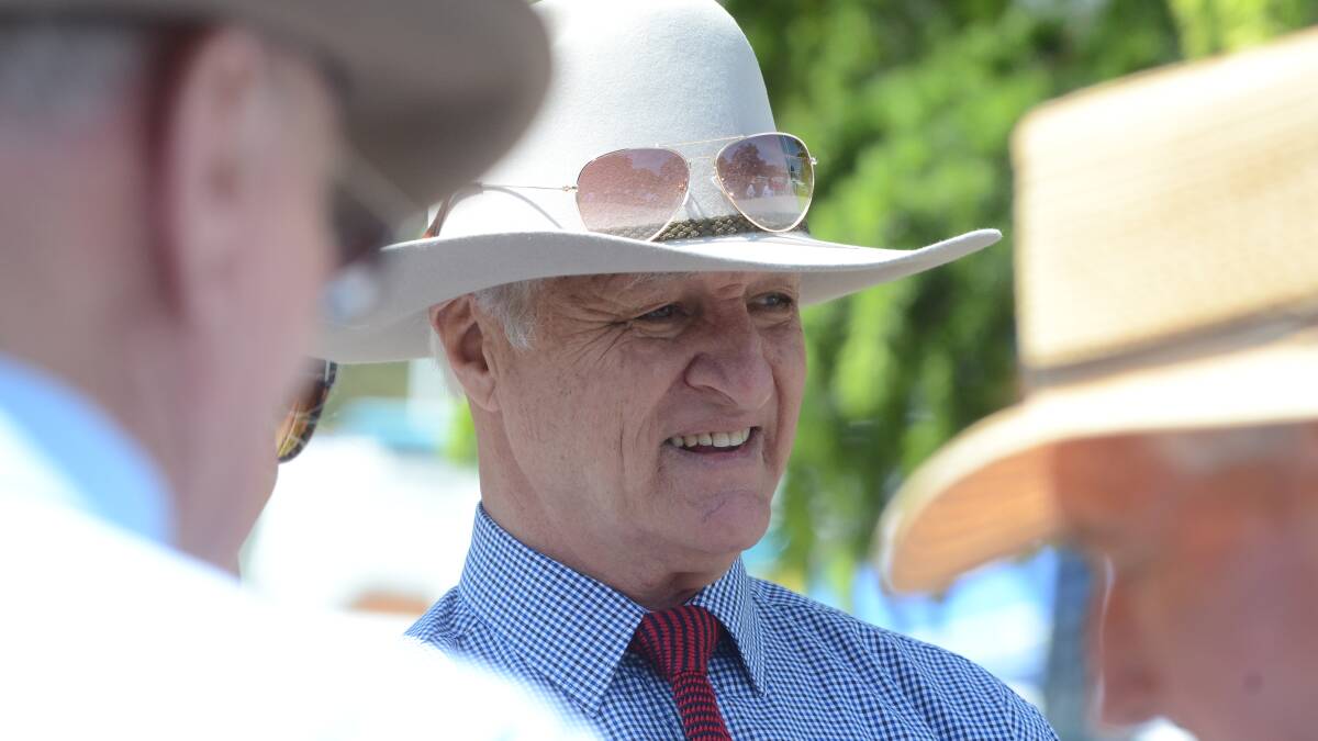 POLITICAL VISIT: Bob Katter at the field days yesterday.