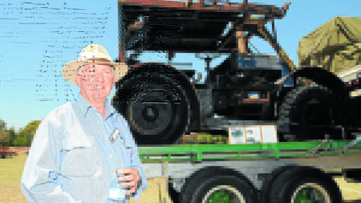 LUCKY FIND: Graham Bennett shows off his Brown four-wheel-drive steer tractor which was rumoured to have helped landscape Parliament House. Photo: STEVE GOSCH                         0208shgnoo16