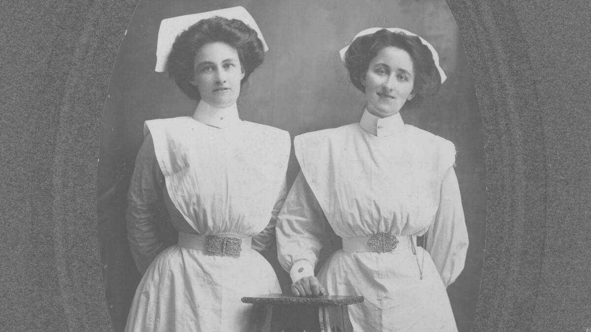 AT THE FRONT: Sisters Kath and Wynne King left Orange with 23 other young women to nurse Australian war wounded in World War I, with Kath treating the first wave of Australian soldiers injured at Gallipoli and Wynne treating the evacuated soldiers in Egypt.
