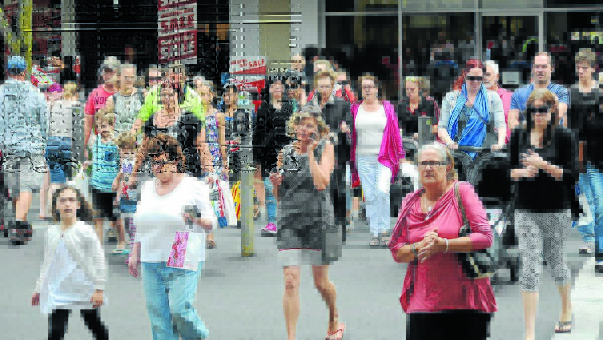 SHOP TILL YOU DROP: It was a different story on Saturday with all the shops open.