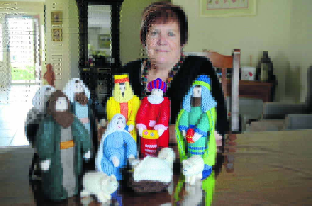 A knitting machine: Sue's knit-ivity figures are something to behold