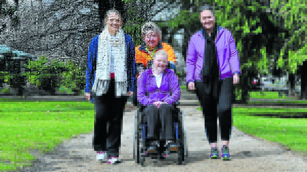 GOOD CAUSE: Vanessa Wardle, Allison McGothigan, Sally Ryan and (front) Erin Wardle are looking forward to Steptember. Photo: NICK McGRATH 