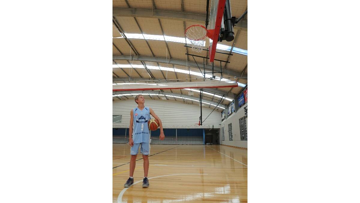 SLAM DUNK: Kobe Mansell will tour New Zealand after starring for the NSW Kookaburras at the 2014 Australian Country Junior Basketball Cup in Albury. Photo: STEVE GOSCH                                                                                                                                                                                     0220sgbasketball
