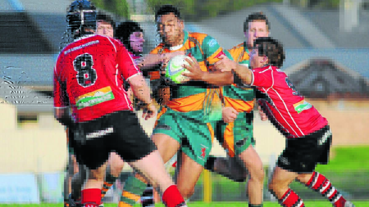 IN HOT WATER: Orange City centre Tatafu Na'aniumotu will face the judiciary on Wednesday after being red carded against CSU Bathurst last Saturday. Photo: STEVE GOSCH 0517sgrugby8