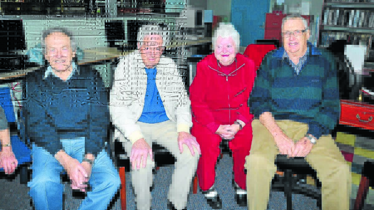 GOING BACK IN TIME: Dick Page, Bruce Martin, Gillian Baxter and John Bowler.0721history5