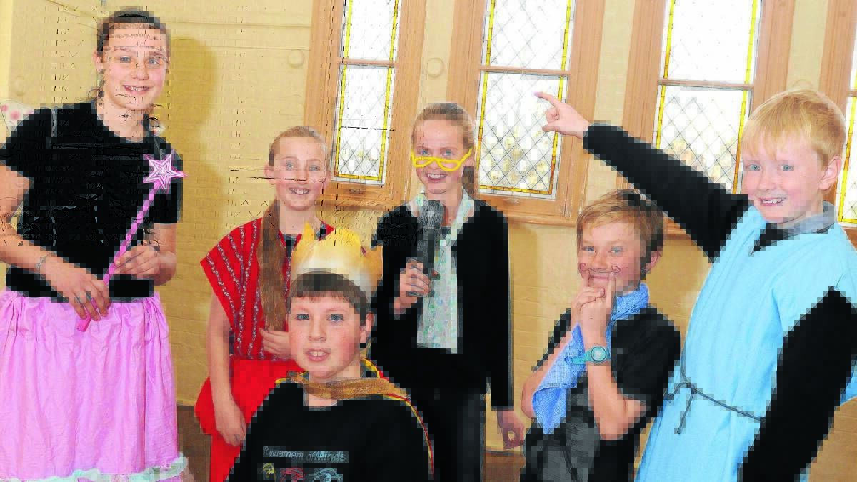 YOUNG MASTERMINDS: Tournaments Of The Minds students Amber Shilling, Emily L’Estrange, Madeleine Owens, Darcy Climpson, Ethan Delaney and Cezar Dihel dressed as literary characters from their state finals challenge. 0918sgminds1
