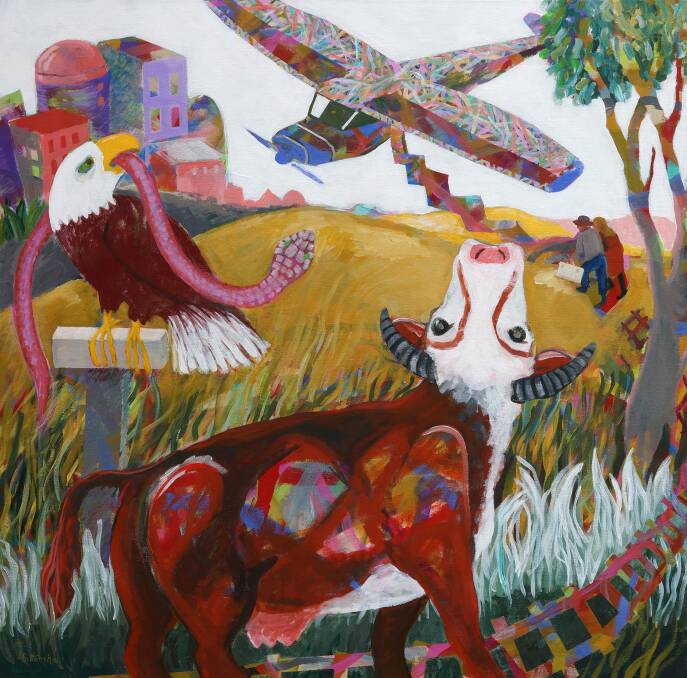 Above: Lucy Buttenshaw, Mexican Adventure, 2014, acrylic on canvas