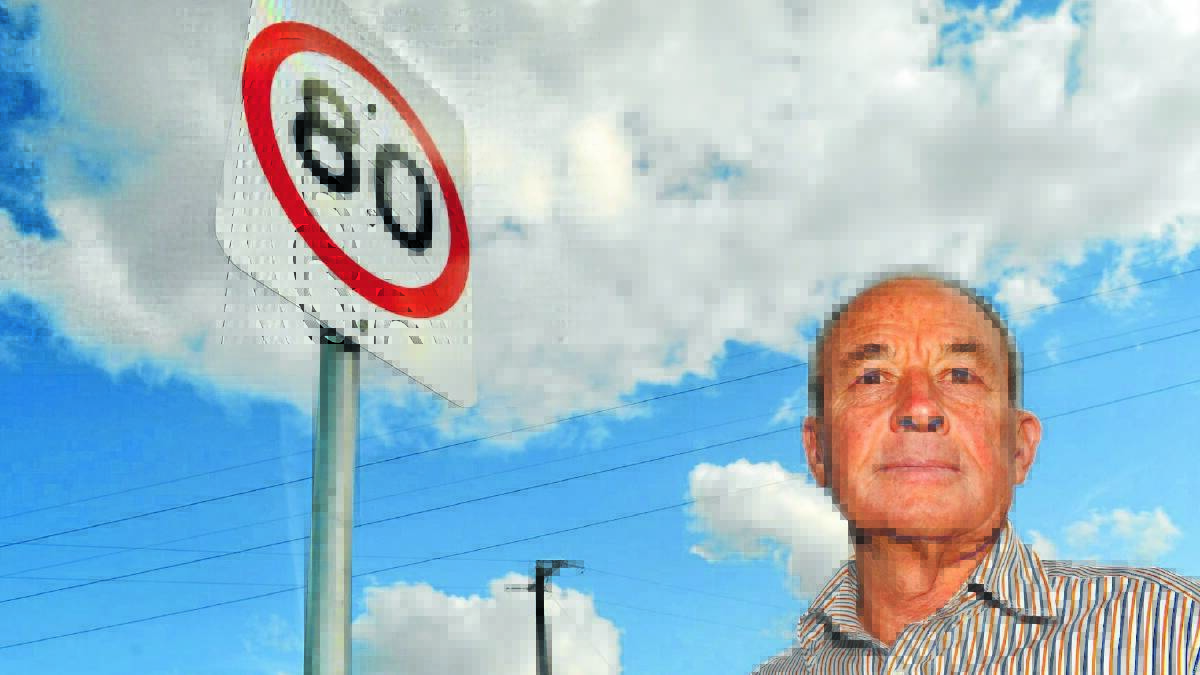 NEED FOR SPEED: Orange councillor Russell Turner will move to raise speed limits on the Northern Distributor Road at Tuesday's council meeting. 
Photo: DANIELLE CETINSKI 0517dcspeed1