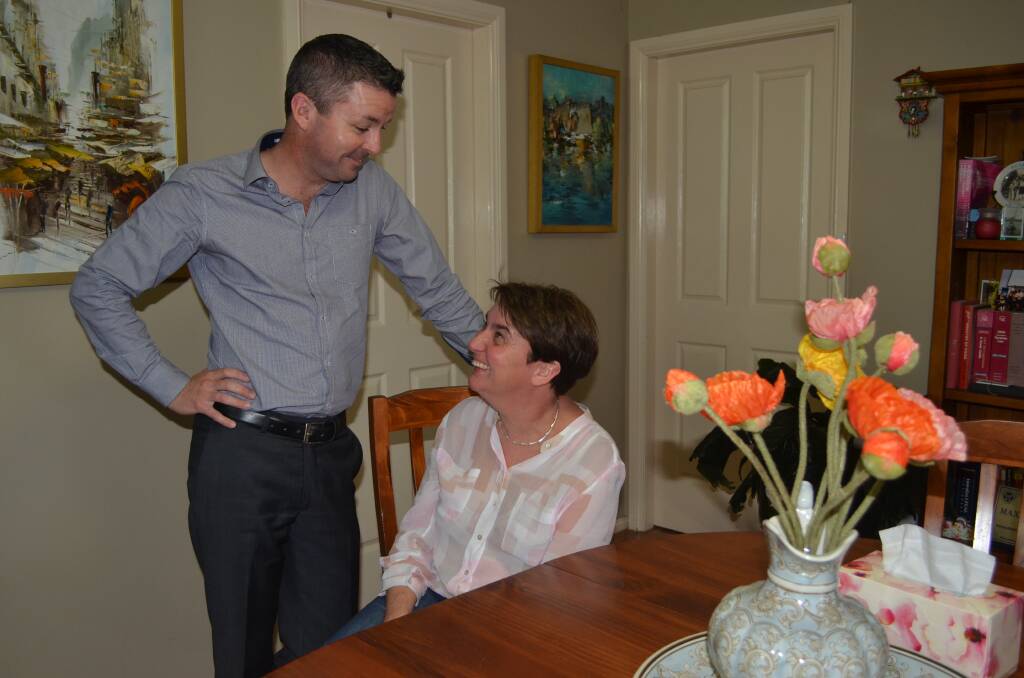 THANK YOU: Prue McCarthy is grateful for support of the community and her friend Andrew Ryan for starting a social media campaign, after Centrelink finally granted her a disability support pension after months of rejection. Photo: JANICE HARRIS             0428prue1