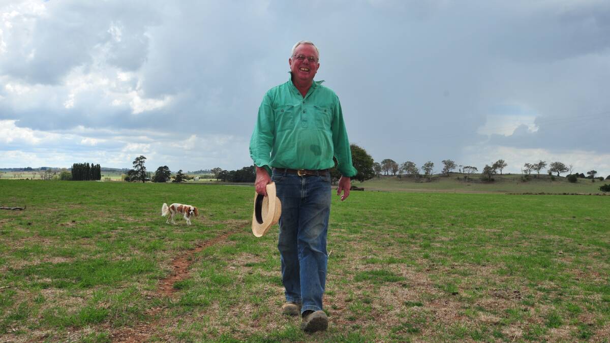GREEN GRASS OF HOME: Bruce Gordon is among the region's graziers who have rejoiced in recent rainfalls. Photo: JUDE KEOGH 0227drought5