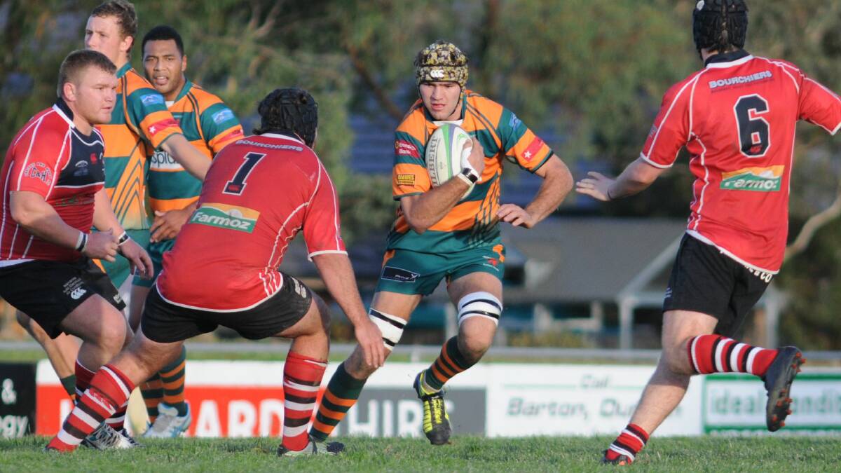 YOUNG GUN: Orange City flanker Duncan Young was his side's best in Saturday's 22-11 win over Narromine. Photo: STEVE GOSCH 0517sgrugby6