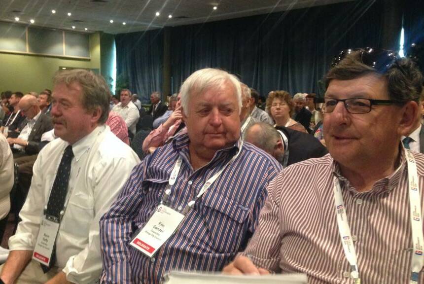 OPTIONS: Councillors Kevin Duffy, Ron Gander and Reg Kidd at the NSW Local Government Conference held in Coffs Harbour