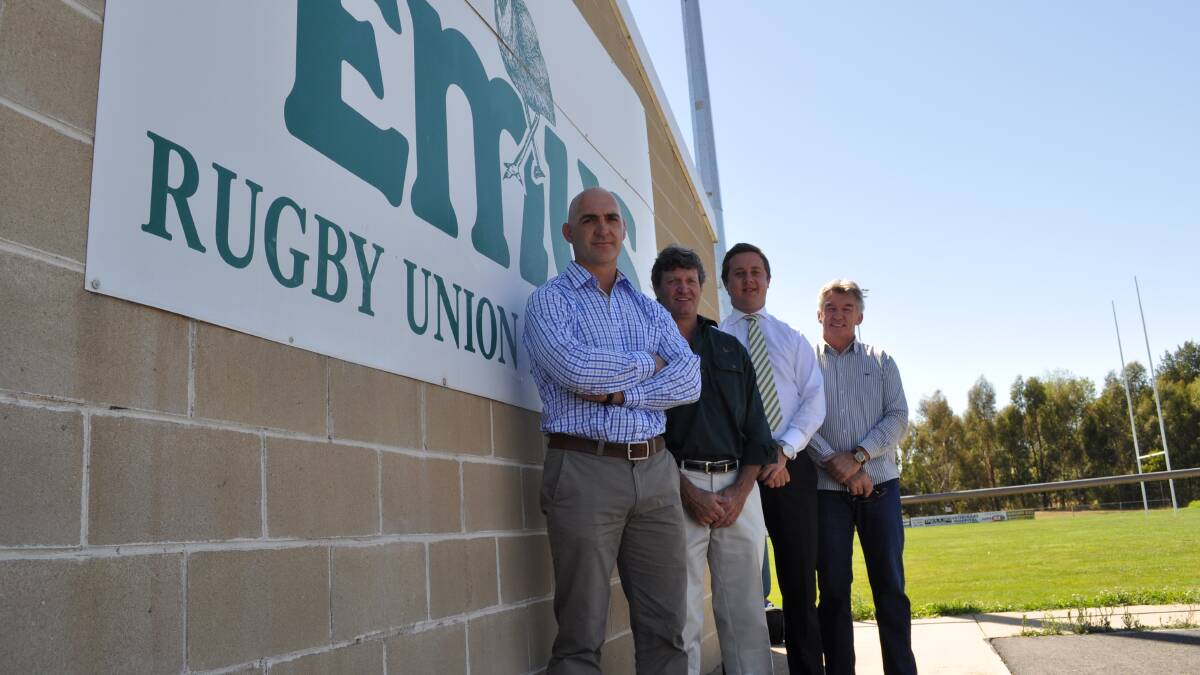 READY AND WAITING: Emus coaches Andrew Logan (left), Ross Beasley, Mitch Dansey and Tony Gray are gearing up for the 2014 Blowes Clothing Cup. Photo: NICK McGRATH 0210nmemus2