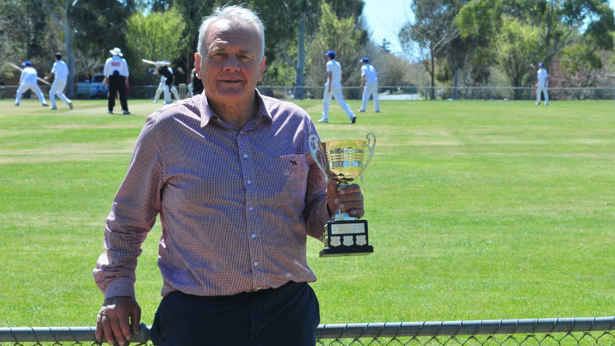 LOOKING BACK: Former Orange cricketer Stuart Webster was in Orange yesterday to present the Stuart Webster Trophy. Photo: JUDE KEOGH 0923riacricket11