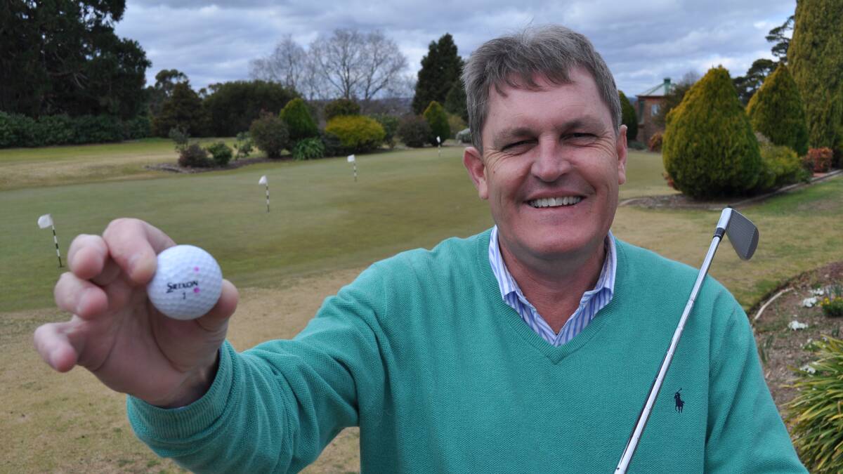 HOLE IN ONE: Duntryleague's Peter Mitchell hit his fifth hole in one during the Cowra Open last weekend. Photo: NICK McGRATH 0812nmgolf1