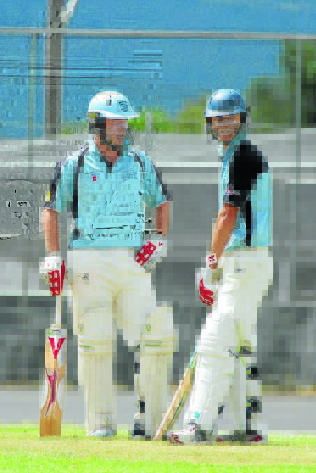 WELCOME BACK: James O'Brien and Steve Knight will play in Mudgee a year after leaving to join the Dubbo cricket competition. Photo: BRIAN JEFFERY