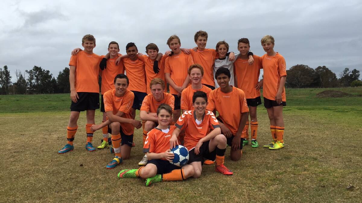 UNDER 14S: Looking forward to the Country Cup is (back, left) Owen Hogben, Will Graham, Cal Dixon, Issac Dawson, Max Powell, Ben Winslade, Max Weinberg, Hugh Wilkinson Harry Issacs, (middle) Tyson Wynburn, Kynan Lane, Aaron Driver, Jaydh Goudan, (front) Mitch Kostitch and Jack Saran. Absent: Will Bennett. Photo: CONTRIBUTED