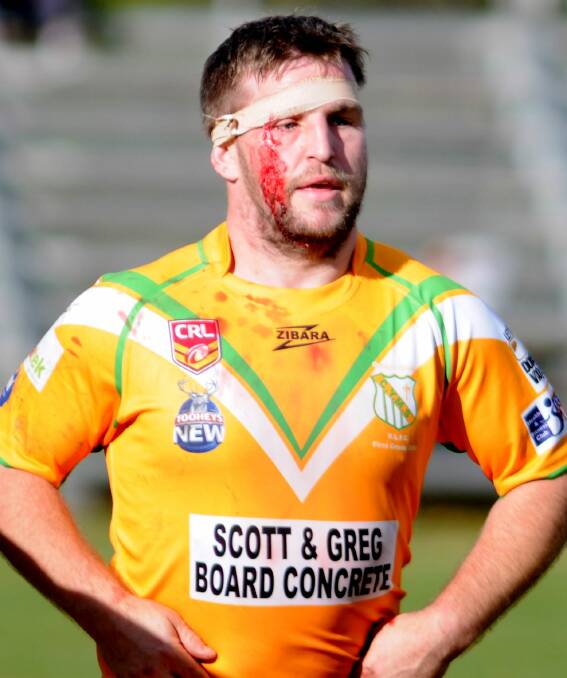 BLOODY TOUGH: CYMS hard-nut Scott Piper has been named at fullback ahead of tomorrow's crucial Group 10 game with Cowra. Photo: STEVE GOSCH 0622sgleague15