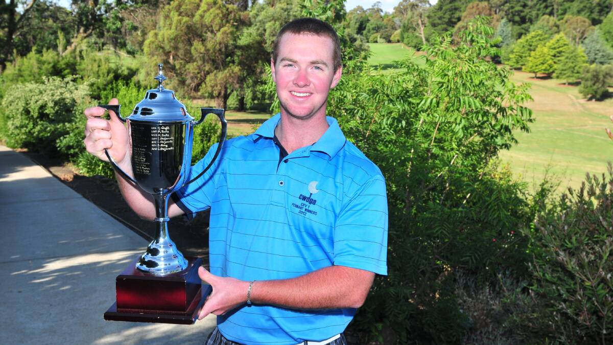 TRIPLE THREAT: Bathurst's Jarryd Bird, pictured after his 2012 win, is aiming for three straight Wentworth Open titles this weekend. Photo: JUDE KEOGH 1202wentyopen1