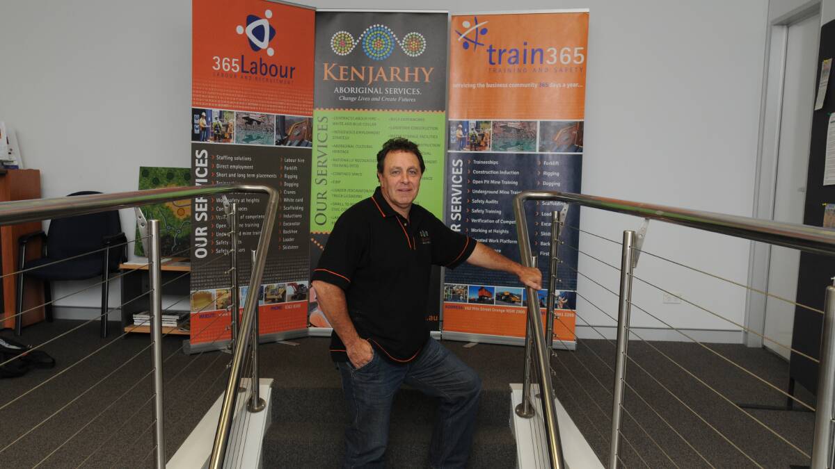 WORKING TOGETHER: Kenjarhy director Brad Draper said employment levels in the Aboriginal community would benefit from a new Federal Government plan announced recently. Photo: STEVE GOSCH 0324sgtrain3651
