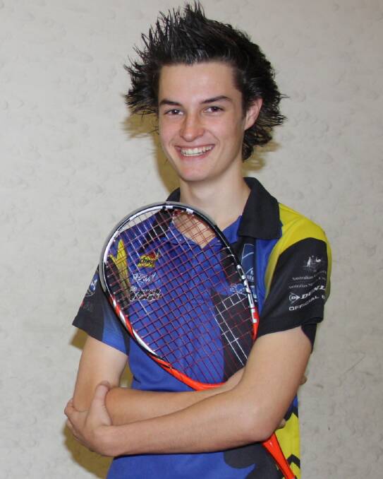 KING OF THE COURT: Orange’s Jesse Keegan was selected in the Australian Schoolboys squash team.