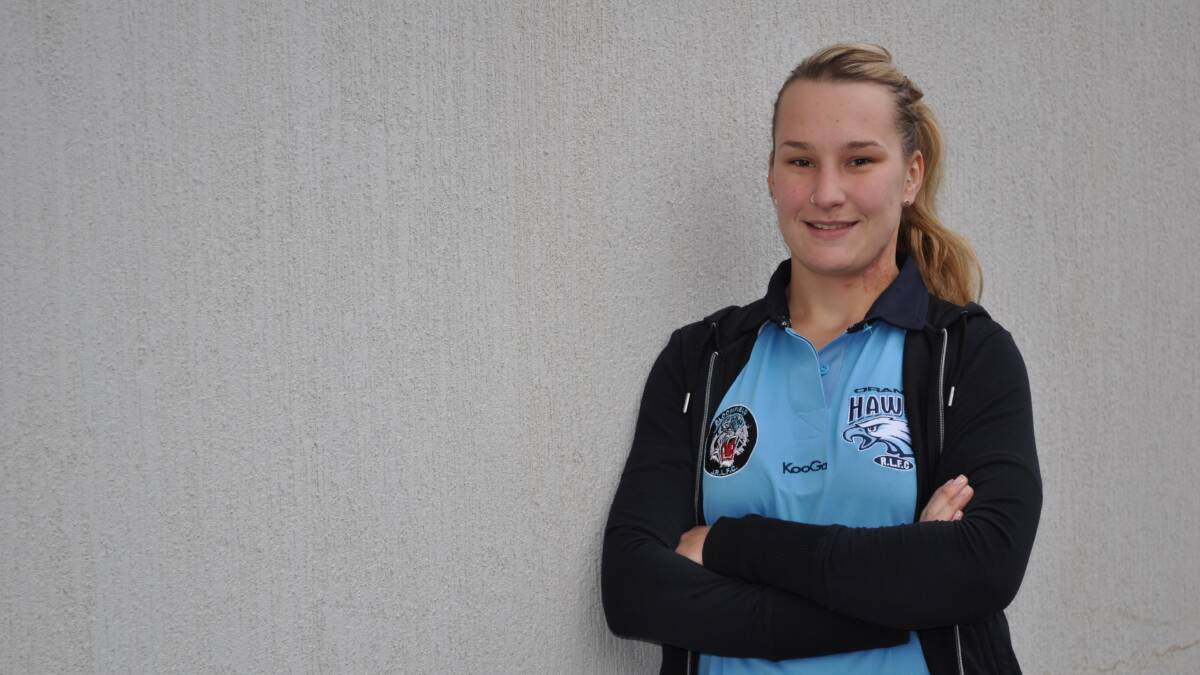 HIGH FLYER: Orange Hawkettes' Stacey Howarth is looking forward to her side clashing with Blayney in Sunday's Group 10 league tag match. Photo: MATT FINDLAY 0509mfhawkettes