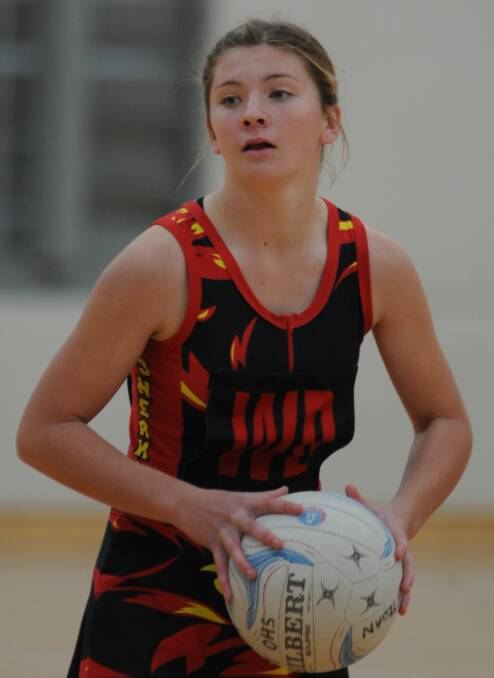 DOMINANT: Life Studio centre court young gun Brooke Burcher will play in the Orange Black side set to contest the under 17s Central West State League competition. Photo: STEVE GOSCH 0722sgnet4
