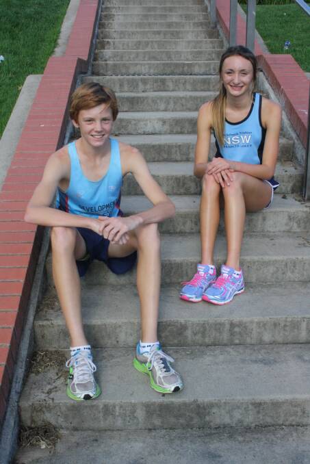 NEXT STEP: Orange’s Connor Whiteley (left) and Lauren Kerwick are ready for the national stage. Photo: MICHELLE COOK 0331mctri