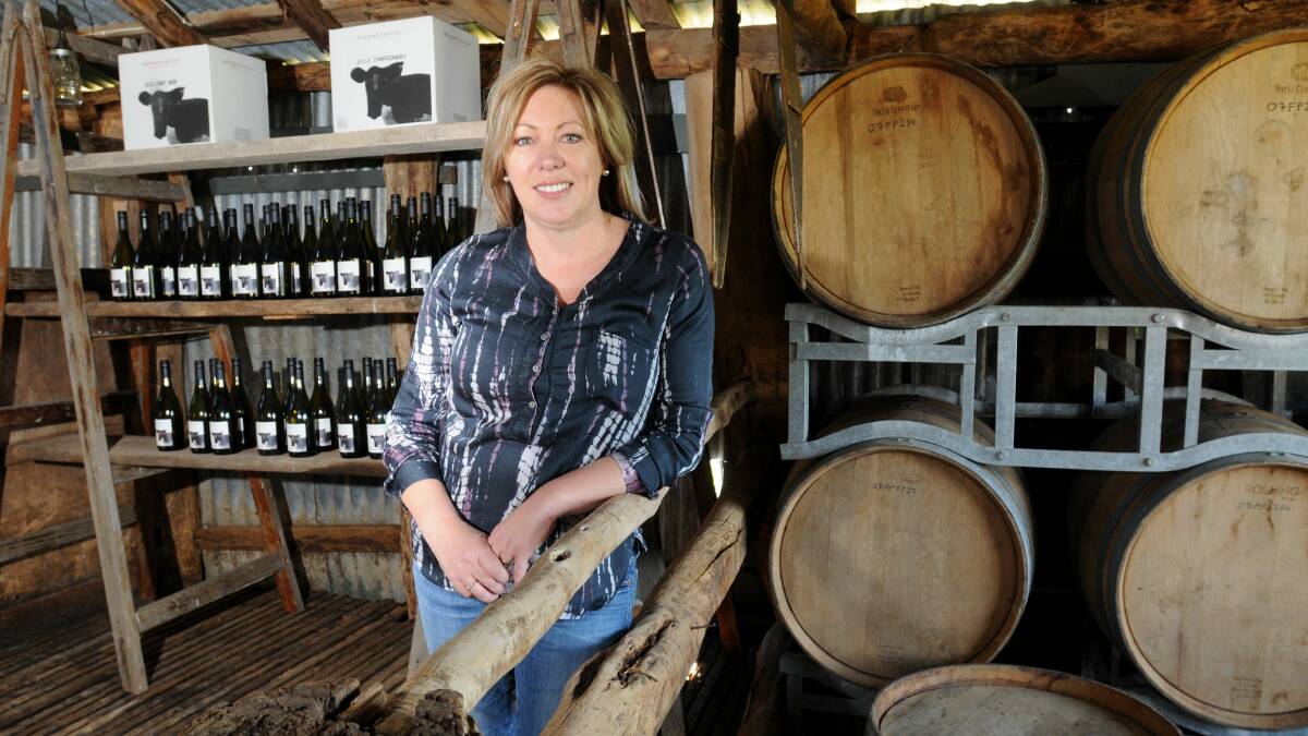 WHAT A WEEK: Heifer Station’s Michelle Stivens, chair of Orange Wine Festival, is excited about this year’s festival program. Photo: STEVE  GOSCH 0824sgwine2