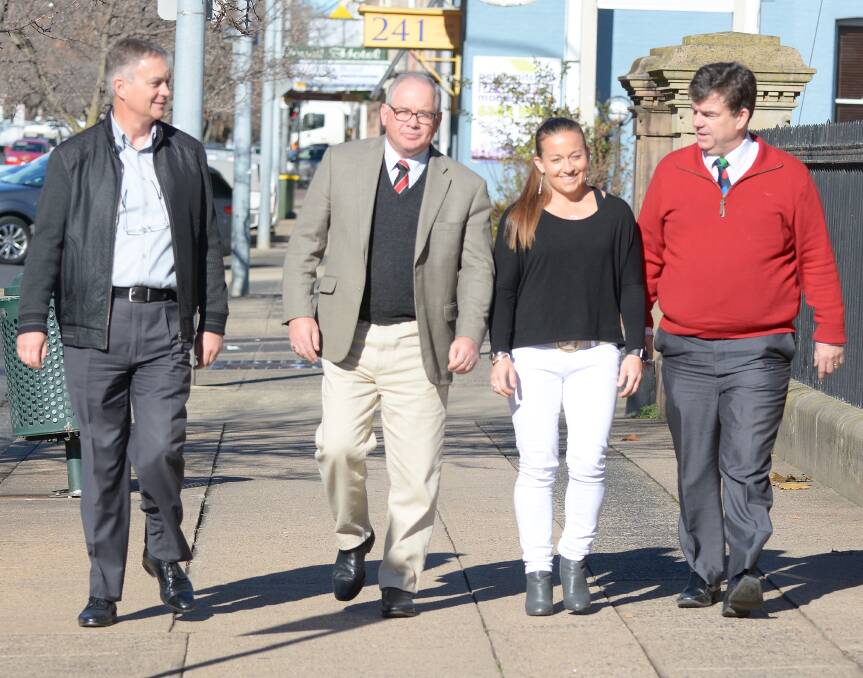 ON THE MOVE: Ian Hudson, Councillor Jeff Whitton, Alicia McDonell and Bruce Buchanan. Photo: CONTRIBUTED