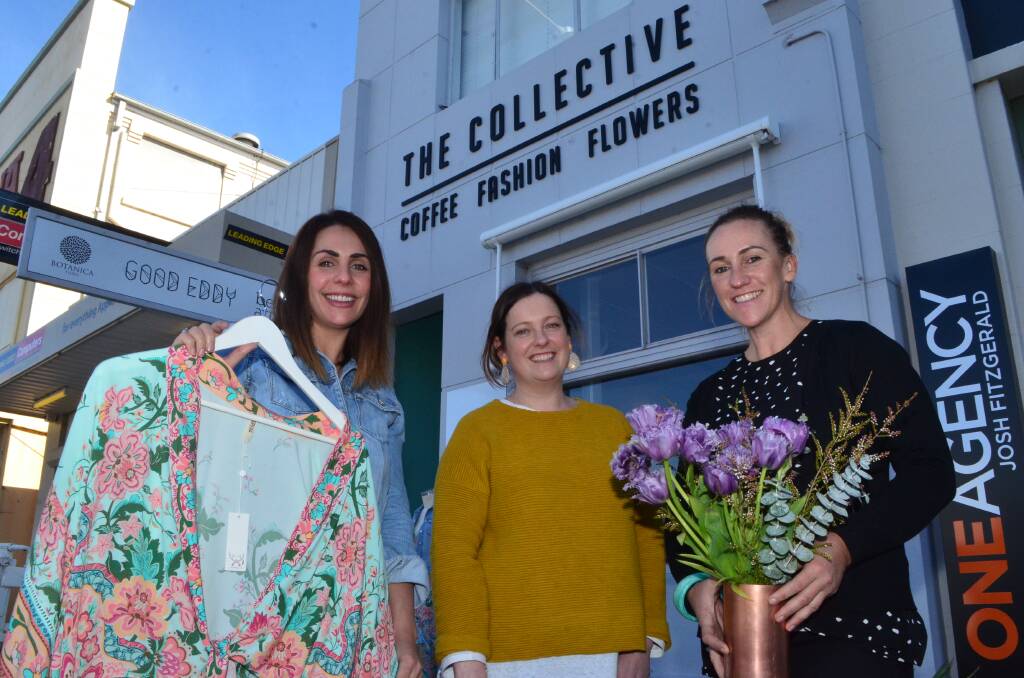 COLLECTIVE: Belle Armoire's Bec Hammond, Good Eddy's Maddy Howell and Botanica Flora's Libby Reimers. Photo: DECLAN RURENGA