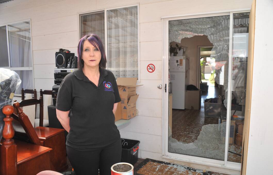 CLOSED: Following a theft by thieves on Monday, Karlie Irwin said the Pay It Forward Community Shed was closed as it prepared to recover. Photo: JUDE KEOGH 1003jkpayit1