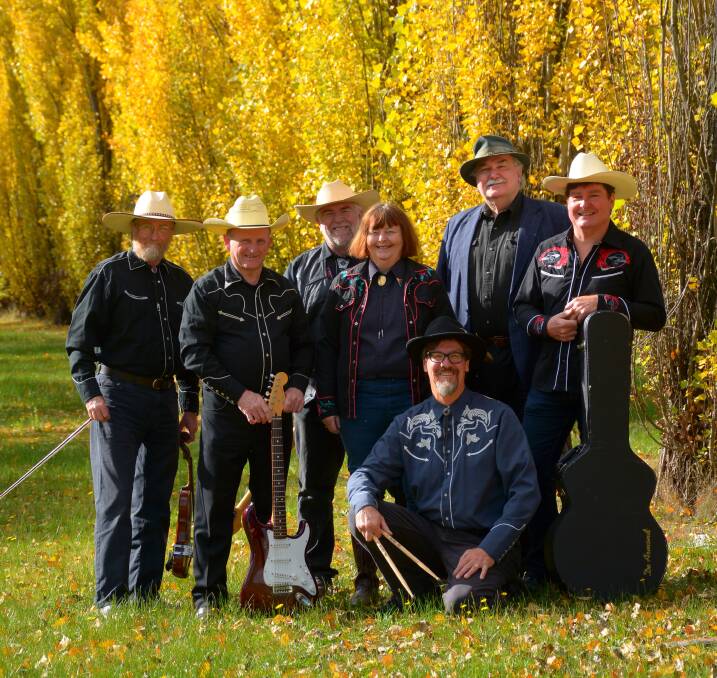 COUNTRY: The Lone Star Trail's (in no order) Alan Ford, Craig Mills, Rod Dickson, Mel Harris, Roger Hargreaves, Ross Gilbert, Rocky Rochelli. Photo: SUPPLIED