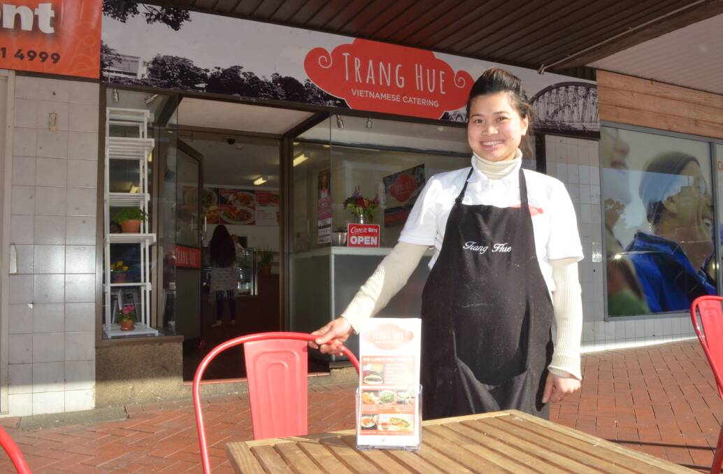 STREET FOOD: Trang Le has opened the Trang Hue Vietnamese eatery on Summer Street. Photo: DECLAN RURENGA 0721drtrang1